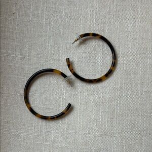 J. Crew Tortoise Hoop Earrings